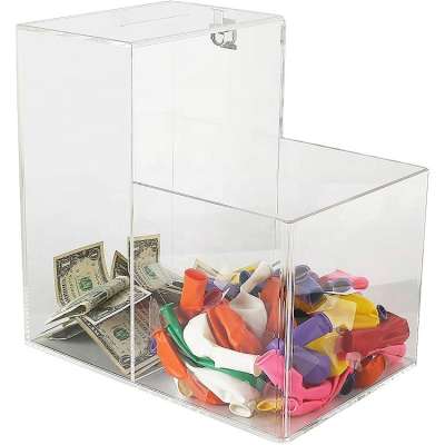 Lockable Acrylic Charity Display Box for Candy