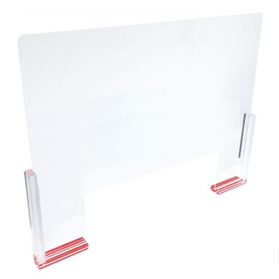 Elegant Design Acrylic Shield Sneeze Guard Finished Corner Edge Protection for Reception Desk Checkout Counter