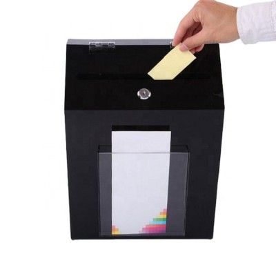 Black Complaint Box Acrylic With Leaflet Holder