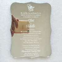 Luxury Silver Mirror Acrylic Invitation