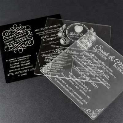 Modern Acrylic Invitation Card Wedding