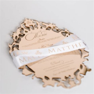 Stylish Mirror Acrylic Invitation Card