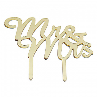 Gold Acrylic Cake Topper