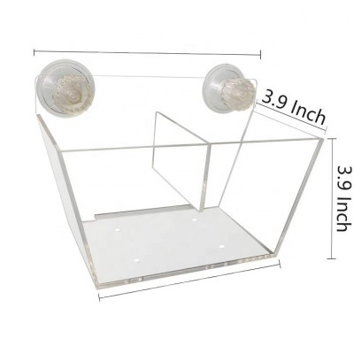 Wall Hanging Acrylic Plant Tray With Suction Cup