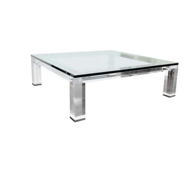 Lucite Acrylic Glass Coffee Table