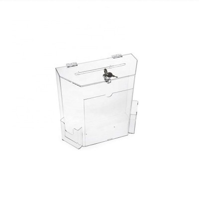 Lockable Acrylic Box Ballot Box Pocket